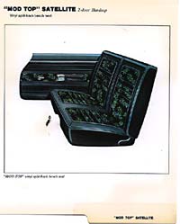 1969 Mod Top Satellite interior trim