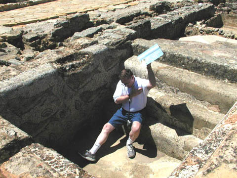 03b - Joe takes a bath at Roman Ruins